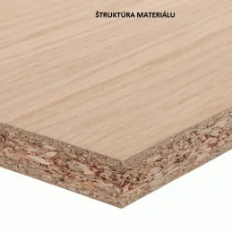 Panneau de particules plaqué ADUST A-B / Chêne RUSTIK Fissuré