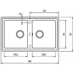 Évier en grès Teka STONE 90B-TG