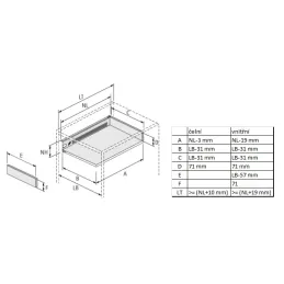 Metalbox Multitech 150 mm / Blanc