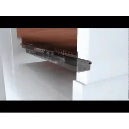 Coulisse à sortie partielle invisible QUADRO 25 avec amortissement et supports / 25 kg