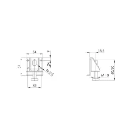 Pied réglable A68