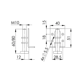 Pied réglable L68