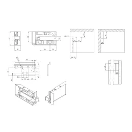 Kit de ferrures pour suspendre un meuble / Blanc