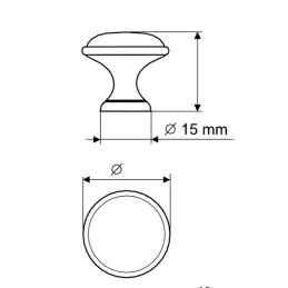 Bouton SIMONA / Laiton vieilli