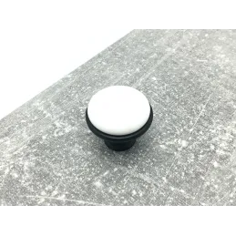 Bouton de meuble BLANCA / Noir – Porcelaine blanche