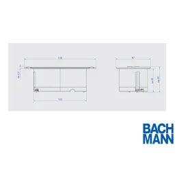 Prise encastrable BACHMANN DUE 2 x 230 V / Blanche
