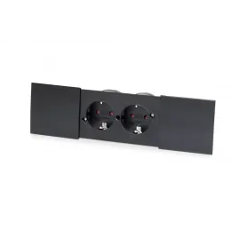 Prise encastrable BACHMANN DUE 2 x 230V / Noir