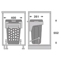 Panier à linge de salle de bains basculant 35 L / Blanc