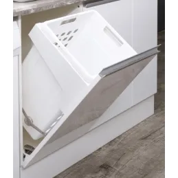 Panier à linge de salle de bains basculant 35 L / Blanc