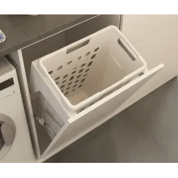Panier à linge de salle de bains basculant 35 L / Blanc