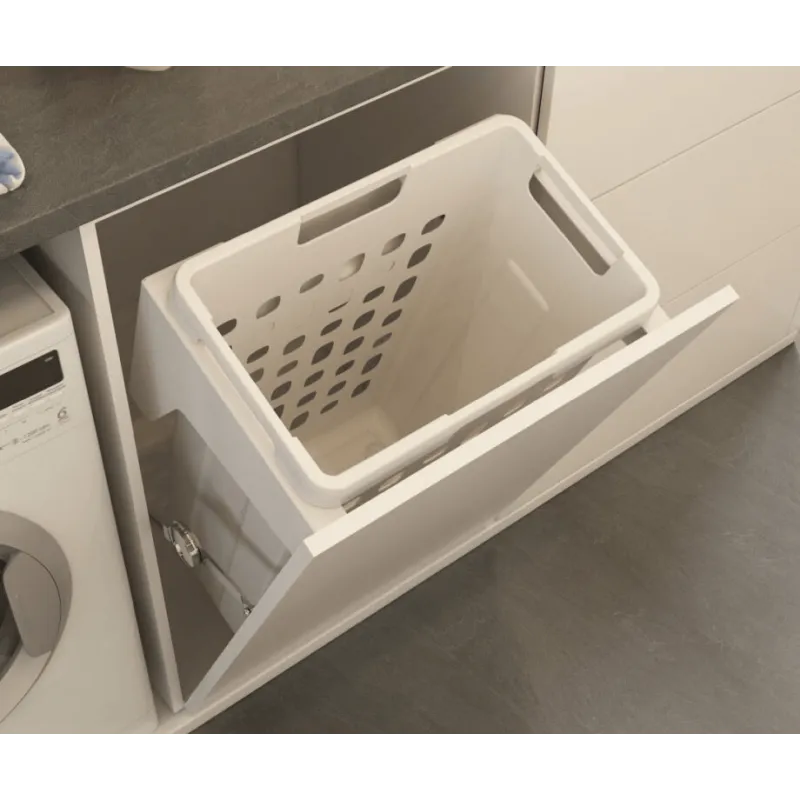Panier à linge de salle de bains basculant 35 L / Blanc
