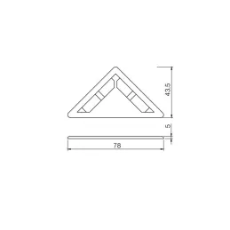 Patins triangulaires – transparents, 10 pièces