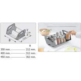Support pour pots à épices BLUM ORGA LINE / Inox