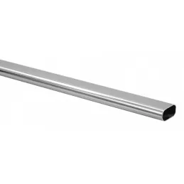Tringle de penderie ovale / Chrome brillant