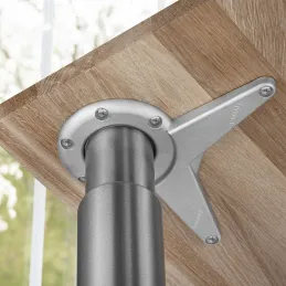 Pied de table réglable MOVE en acier inoxydable / 60 mm