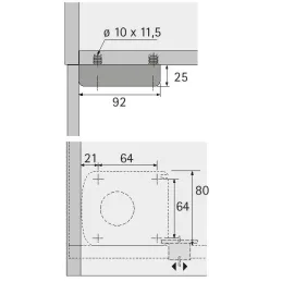 Adaptateur pour pied de socle KORREKT / à clipser