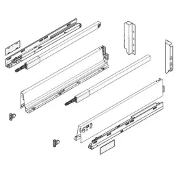 Boîte de cuisine BLUM – Antarobox « C » 192 mm avec barre de reling TIP-ON / Blanc