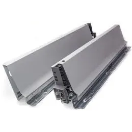 Boîte de cuisine BLUM – Antarobox « D » 224 mm avec barreau TIP-ON / Gris