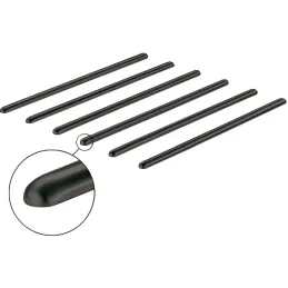 Tige autocollante de support / Noir graphite – lot de 6 pièces