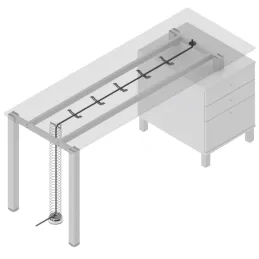 Support double pour câbles / gris