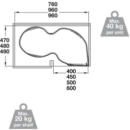 Étagère d’angle NUVOLA
