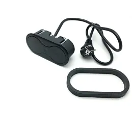 Prise intérieure SWING FRENCH 2 x 230 V / Noir mat