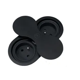 Prise intérieure SWING FRENCH 2 x 230 V / Noir mat