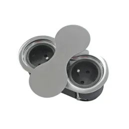 Prise encastrable SWING 2 x 230 V FRENCH / Inox