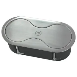 Prise encastrable SWING 2 x 230 V FRENCH / Inox