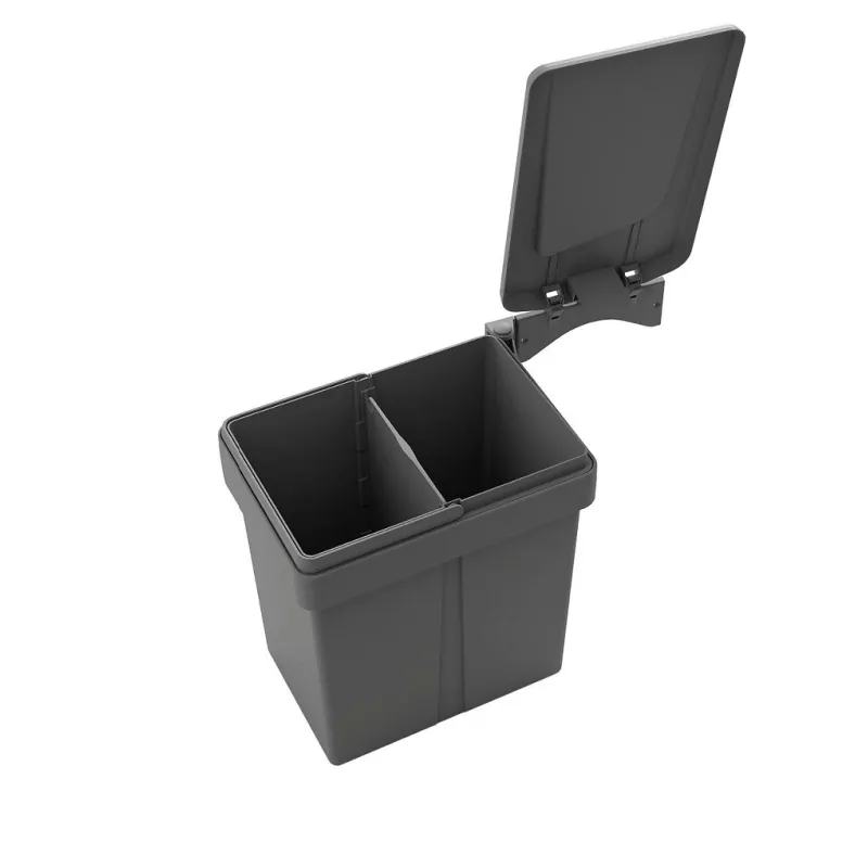 Poubelle à fixer sur porte UNION SINGLE 7 + 7L / Grise