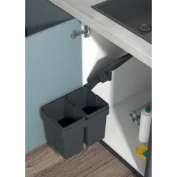 Poubelle à fixer sur porte UNION SINGLE 7 + 7L / Grise