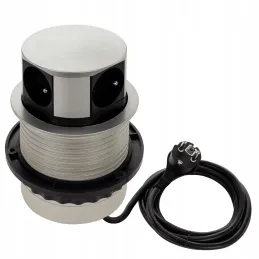 Prise électrique escamotable TETRABOX FRENCH 4x 230V / Aluminium