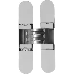 Charnière 3D invisible pour portes légères sans feuillure / Chrome satiné