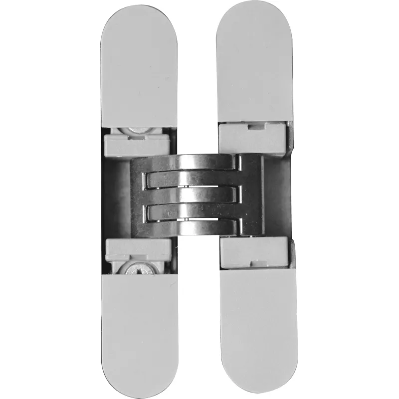 Charnière 3D invisible pour portes légères sans feuillure / Chrome satiné