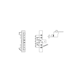 Gabarit de montage pour paumelles de porte 3D ZS 82 14-16