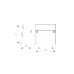 Bouton de meuble VALERIO / Acier inoxydable