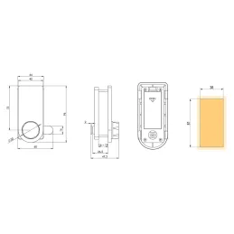 Serrure électrique avec clavier et poignée / noire