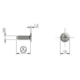 Jeu de vis d’assemblage FLAT M4x40 / 50 pièces