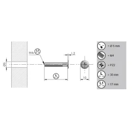 Jeu de vis d’assemblage FLAT M4x40 / 50 pièces