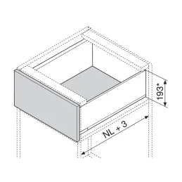 Boîte de cuisine BLUM – Legrabox « C » / Blanche