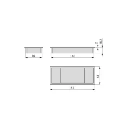 Passe-câbles AURONE 152 / Blanc mat