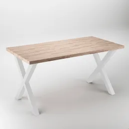 Pieds de table X-CROSS / Blanc mat