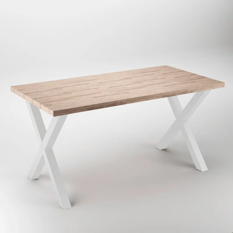 Pieds de table X-CROSS / Blanc mat