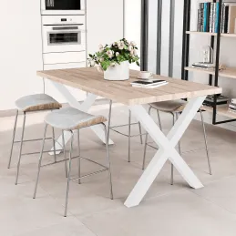 Pieds de table X-CROSS / Blanc mat