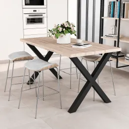 Pieds de table X-CROSS / Noir mat