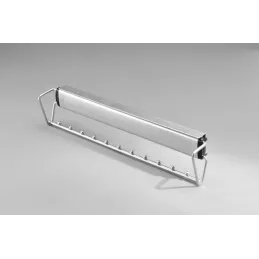 Porte-cintres coulissant 500 mm avec amortissement / Argent