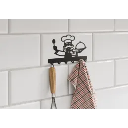 Patère murale CHEF / Noir mat