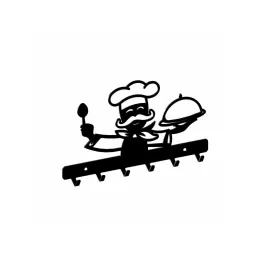 Patère murale CHEF / Noir mat