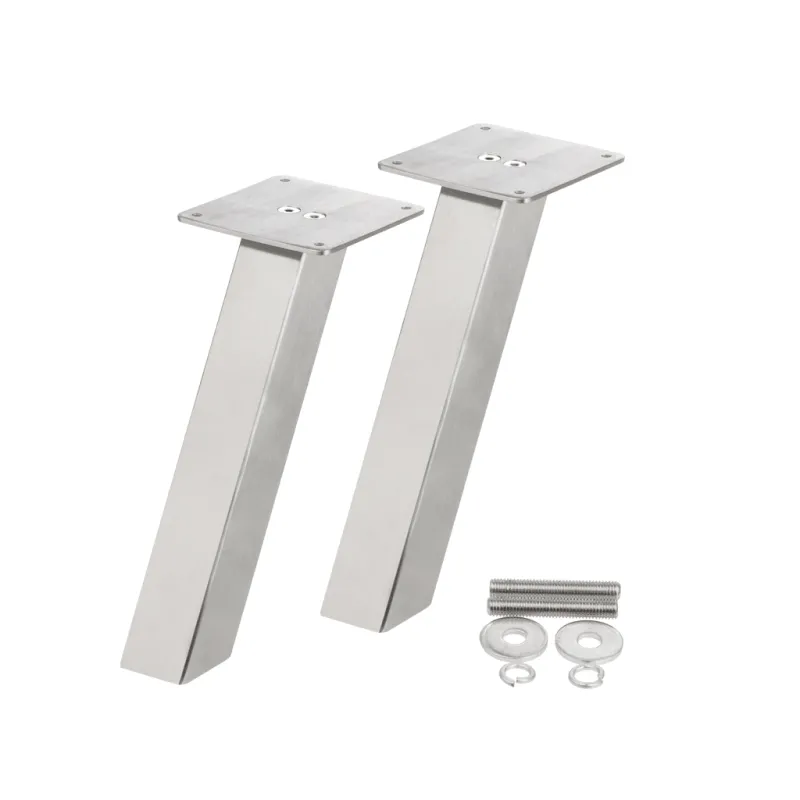 Console parallèle carrée 200x40 / Acier inoxydable – paire