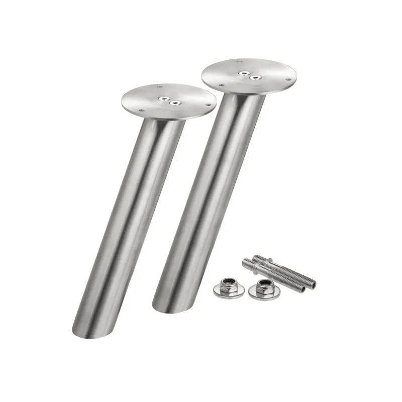Console parallèle ronde 200x38 / Inox – paire